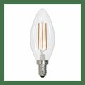 Resplandor 5W LED B11 3000K Filament Bulb Clear Finish, 4PK RE2801338